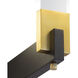 Denzel LED 36 inch Brass / Clear / Black Chandelier Ceiling Light